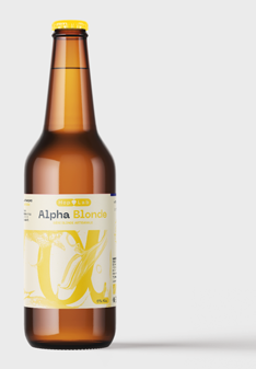 Bouteille Alpha Blonde, bière artisanale Hop-Lab