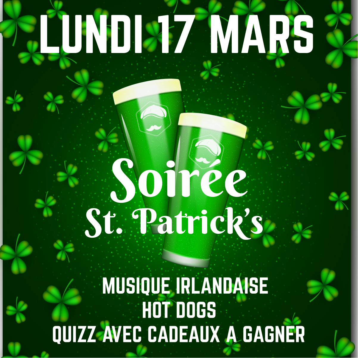 Soirée Saint Patrick à la brasserie Au Coeur du Malt